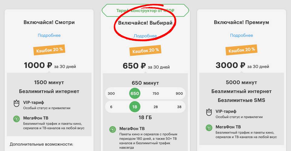 Стоимость безлимитного интернета от МегаФона в 2024 году