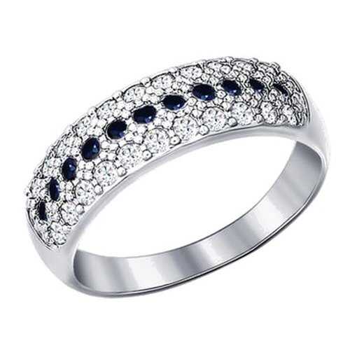 Серебряное кольцо женское с черными фианитами SOKOLOV 94010063 р.17.5 в 585 Золотой
