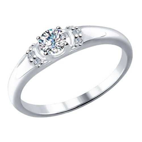 Кольцо женское SOKOLOV из серебра с swarovski zirconia 89010035 р.18.5 в 585 Золотой