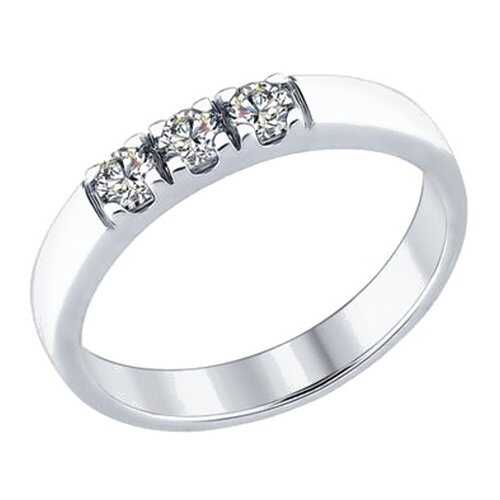 Кольцо женское SOKOLOV из серебра со Swarovski Zirconia 89010059 р.17 в 585 Золотой