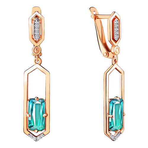 Серьги Aquamarine 4716488А.6 в 585 Золотой