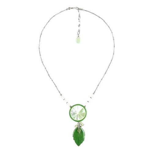 Колье женское Nature Bijoux NB20.1-15-41212 зеленое/серебристое в 585 Золотой